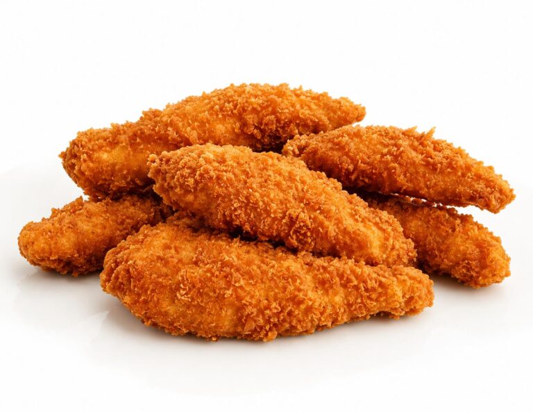 Fingers de pollo empanados con rebozado crispy, producto congelado para hostelería de BR Food Solution